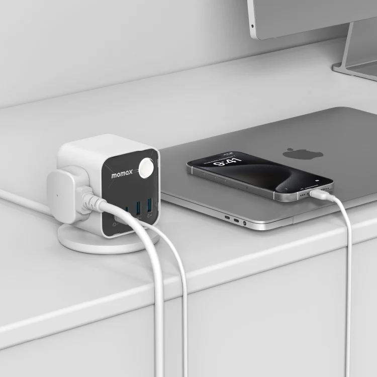 momax-1charge-work-flow-3outlet-gan-power-cube-25w-with-usb-ports-info-03