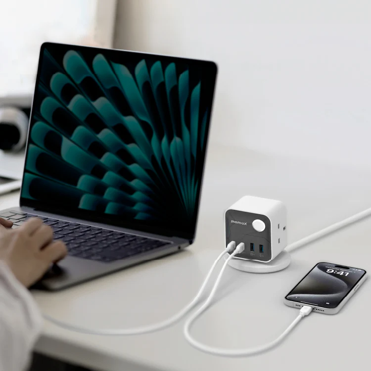 momax-1charge-work-flow-3outlet-gan-power-cube-25w-with-usb-ports-info-04