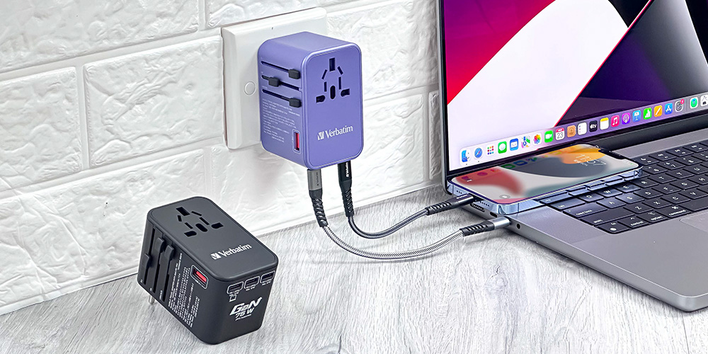 verbatim-5-port-75w-pd3.0-qc3.0-gan-universal-travel-adaptor-black-66919-b2