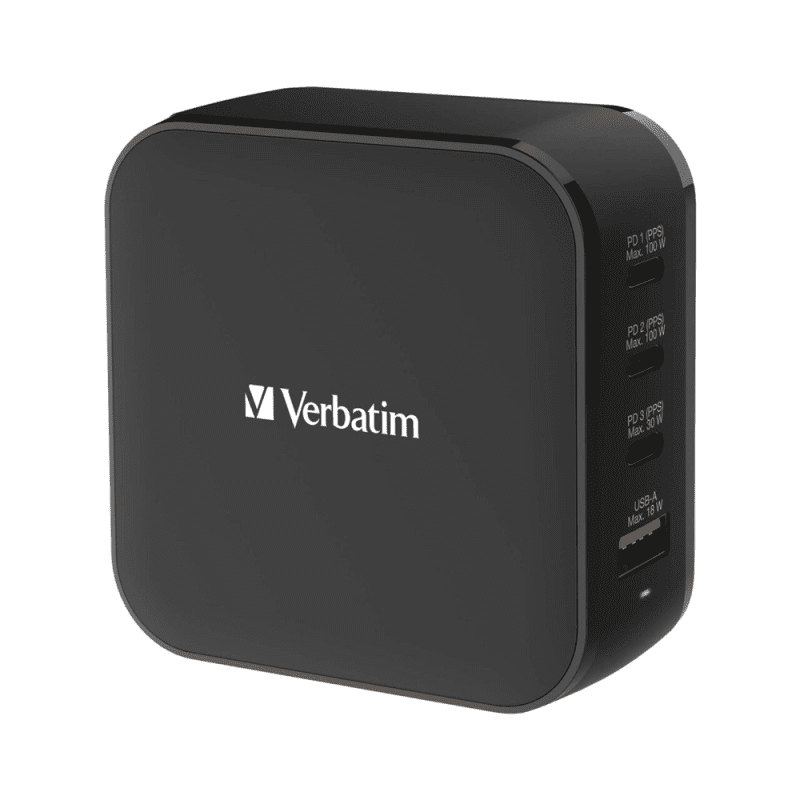 verbatim-4-port-150w-pd-qc3.0-gan-charger-ac-power-cord-stand-66910-02