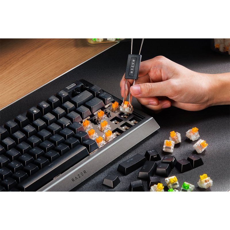 Razer BlackWidow V4 75 RGB 熱插拔機械式遊戲鍵盤 | 橘軸 | Fully Assembled | 美式鍵盤 | 黑色 (RZ03-05000100-R3M1)：圖片 7